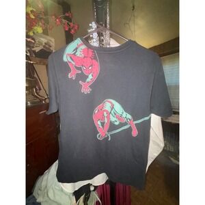 2aet Marvel Spider-Man Graphic T-Shirt Black Size XXL Adult Comic Book Tee